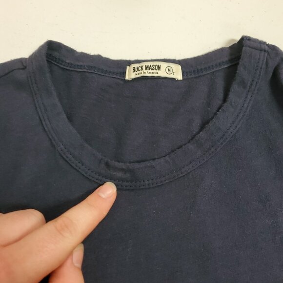 Buck Mason Mens Short Sleeve T Shirt Size M Blue Classic Everyday Minimalist - Picture 9 of 14